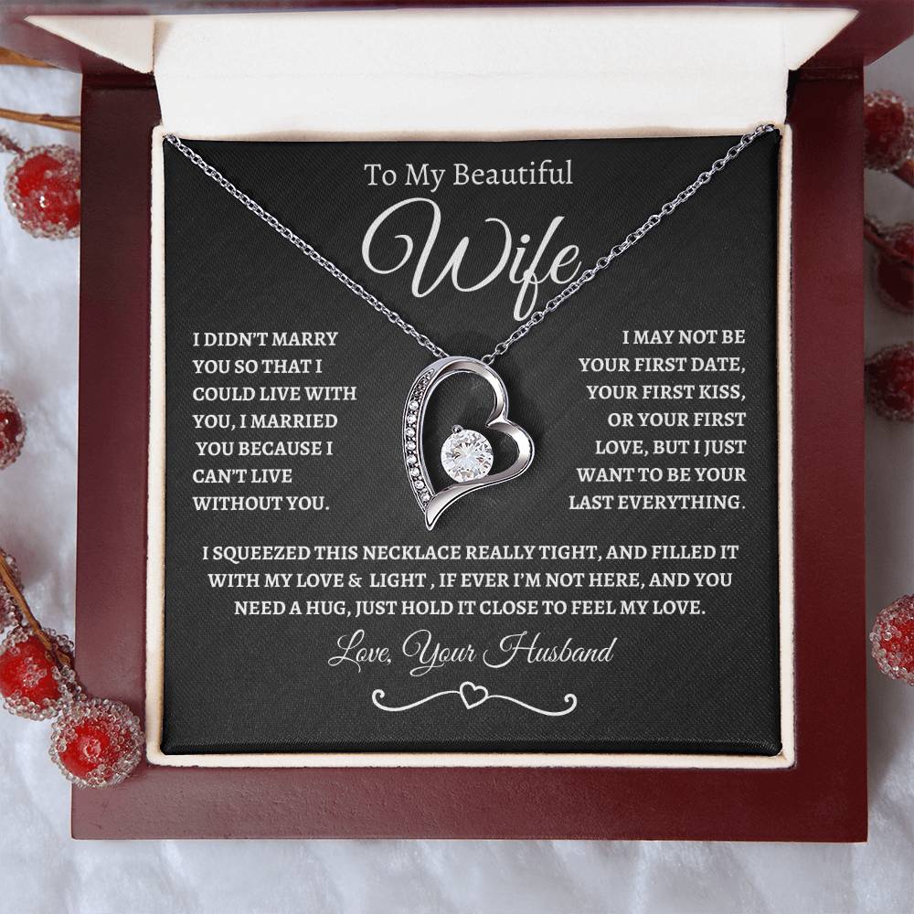 To My Beautiful Wife, Forever Love Necklace