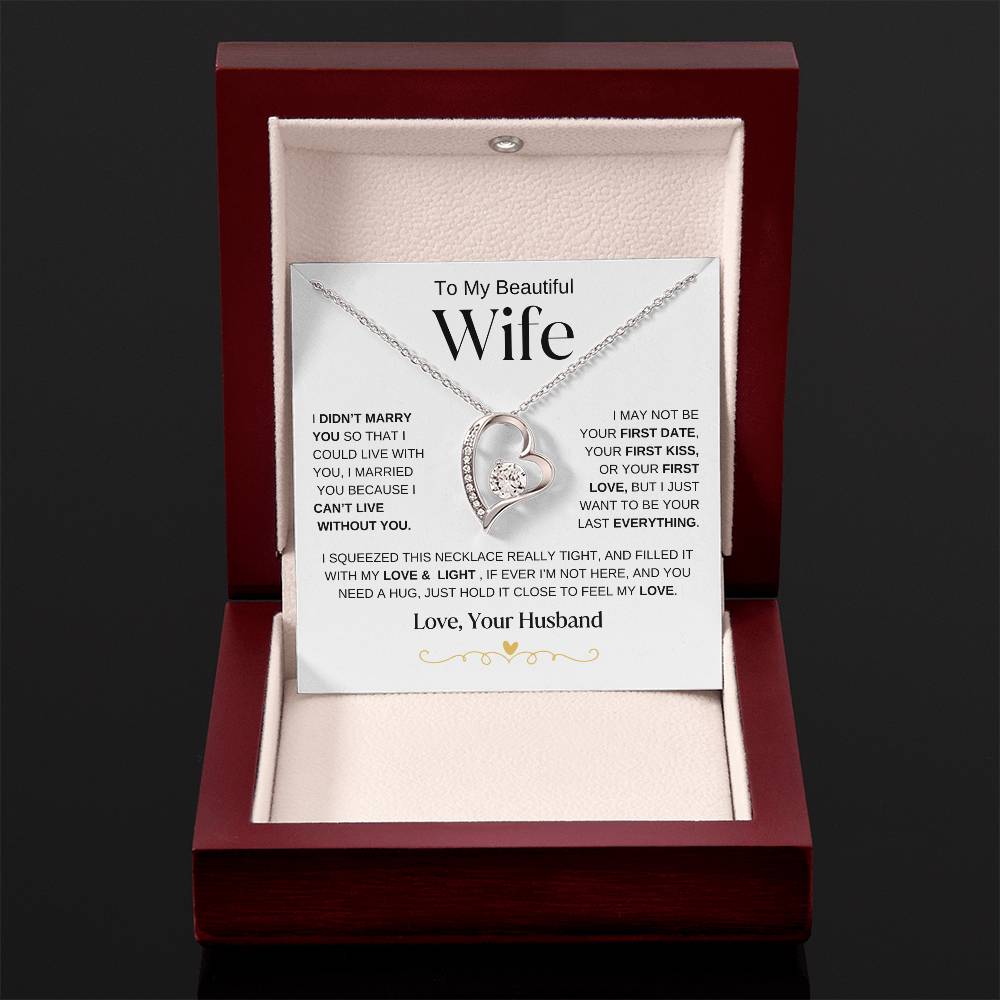 To My Beautiful Wife, Forever Love Necklace