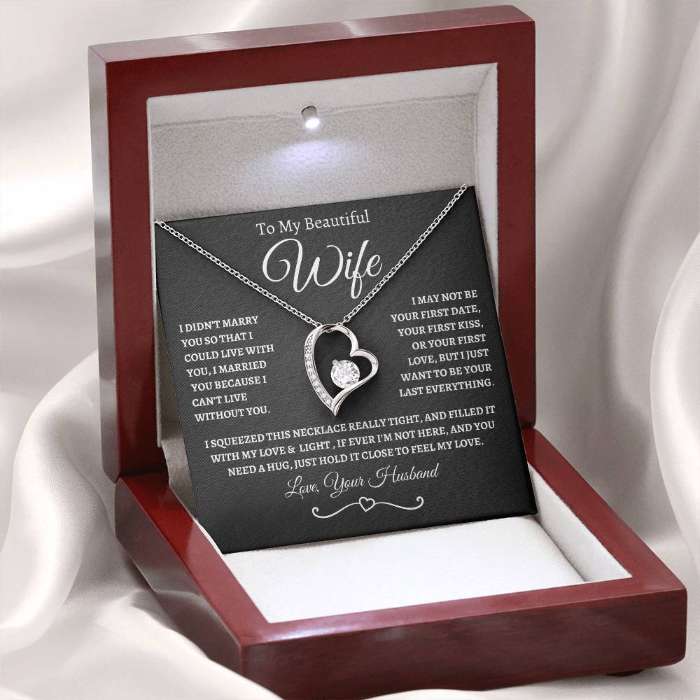 To My Beautiful Wife, Forever Love Necklace