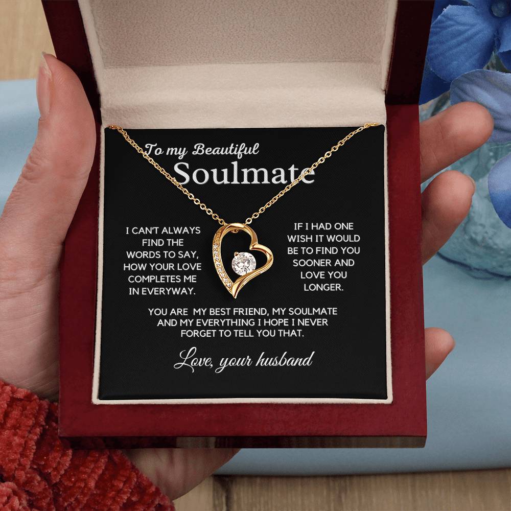 You Are My Best Friend, My Soulmate, Forever Love Necklace