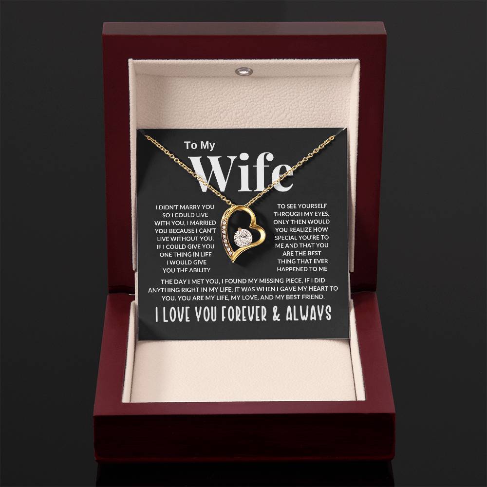 Forever Love Necklace, I Can't Live Without you