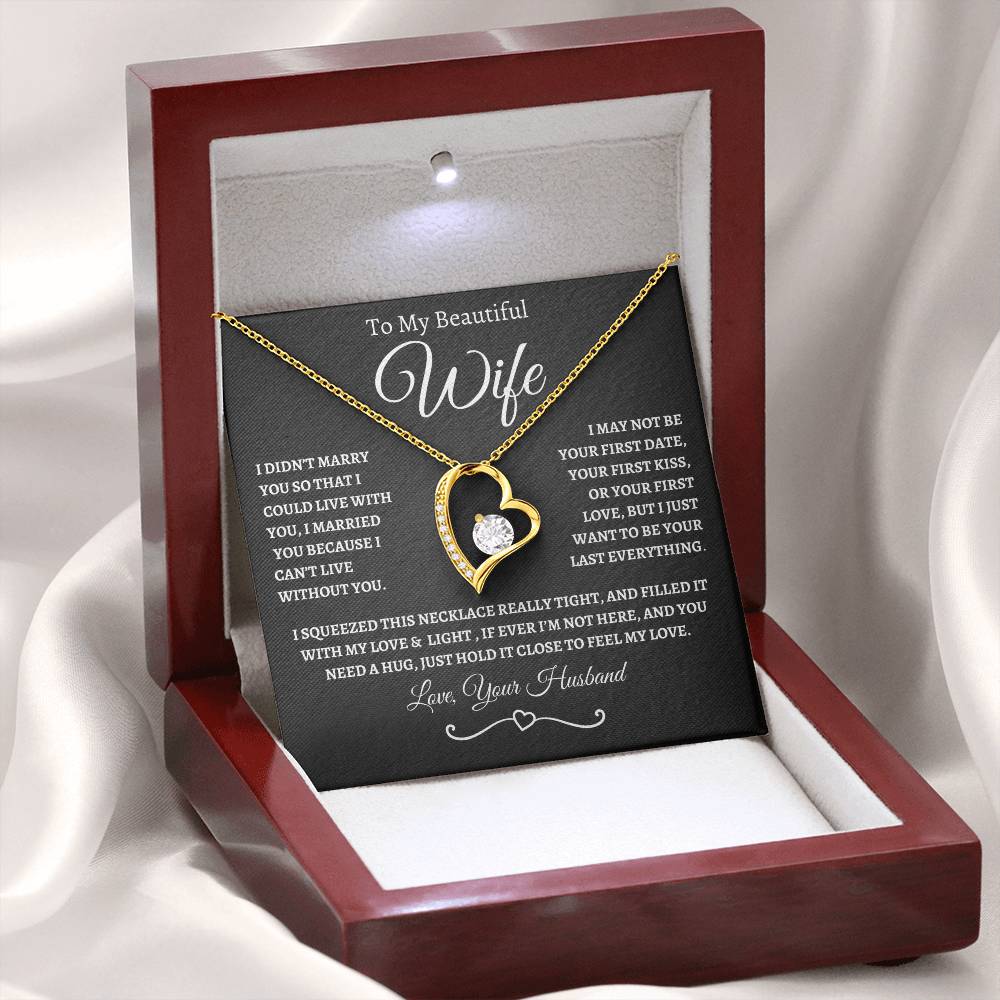 To My Beautiful Wife, Forever Love Necklace