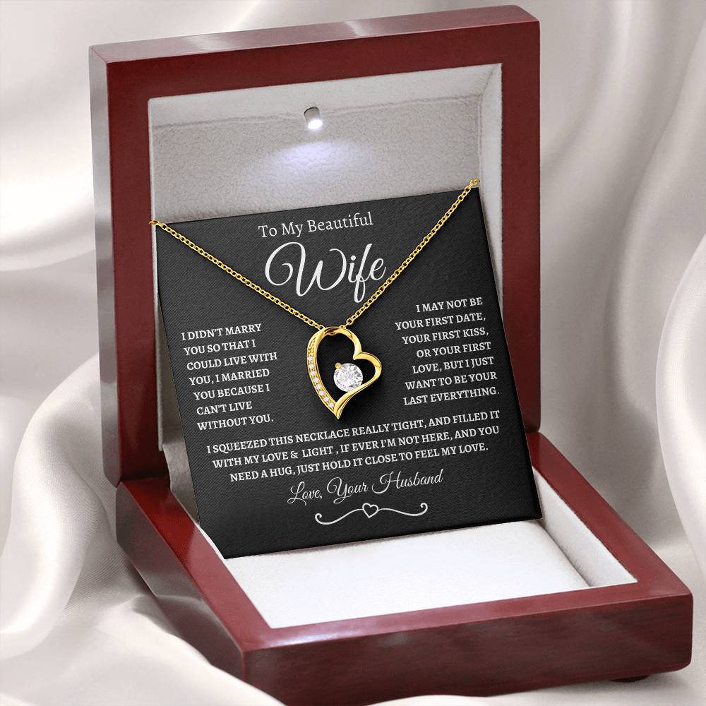 To My Beautiful Wife, Forever Love Necklace