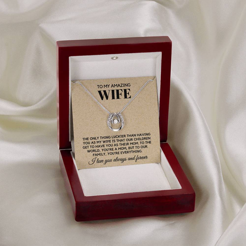 To Our Family You Are Everything, Lucky Horseshoe Necklace