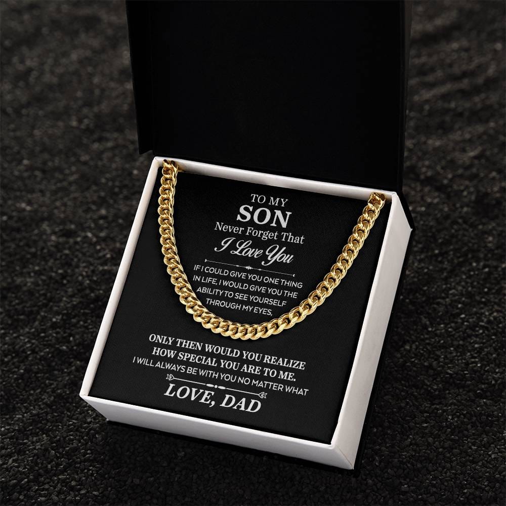 Never Forget That I Love You, Cubin Link Chain Necklace