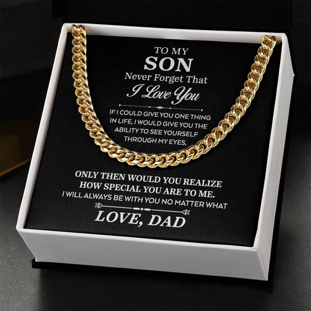 Never Forget That I Love You, Cubin Link Chain Necklace
