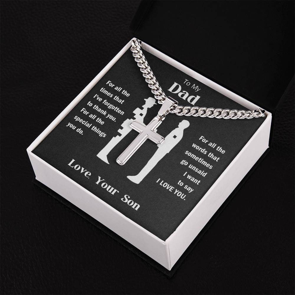 For All The Times That I've Forgotten To Thank You, Cubin Link Cross Necklace