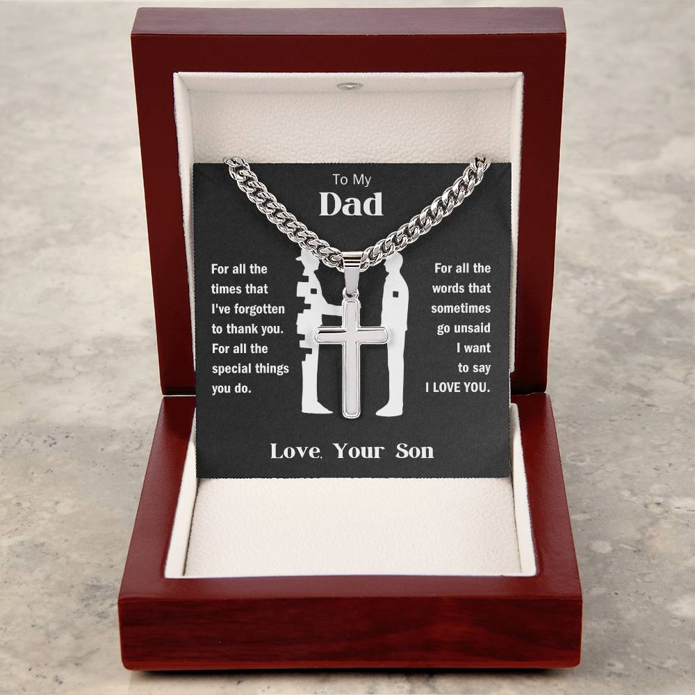 For All The Times That I've Forgotten To Thank You, Cubin Link Cross Necklace