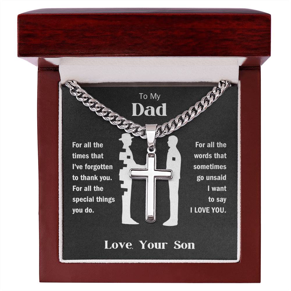 For All The Times That I've Forgotten To Thank You, Cubin Link Cross Necklace