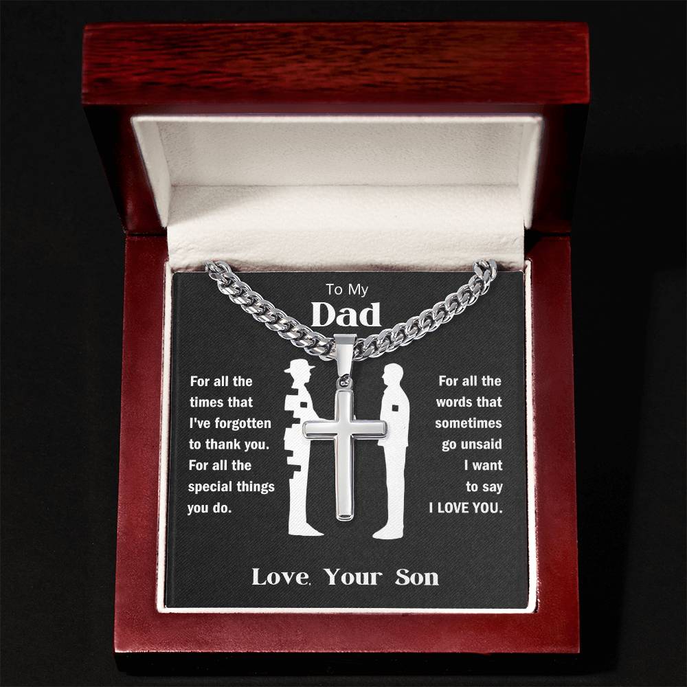 For All The Times That I've Forgotten To Thank You, Cubin Link Cross Necklace