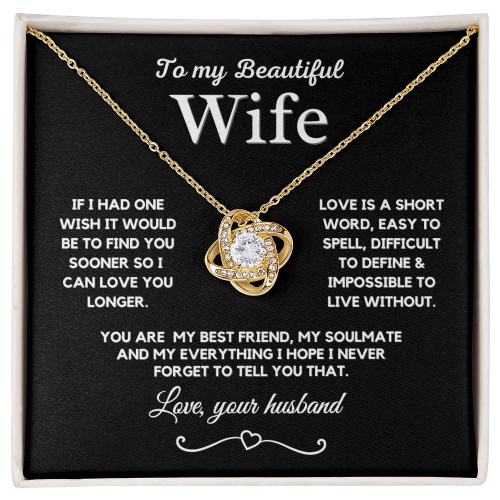 If I Had One Wish It Would Be... Love Knot Necklace