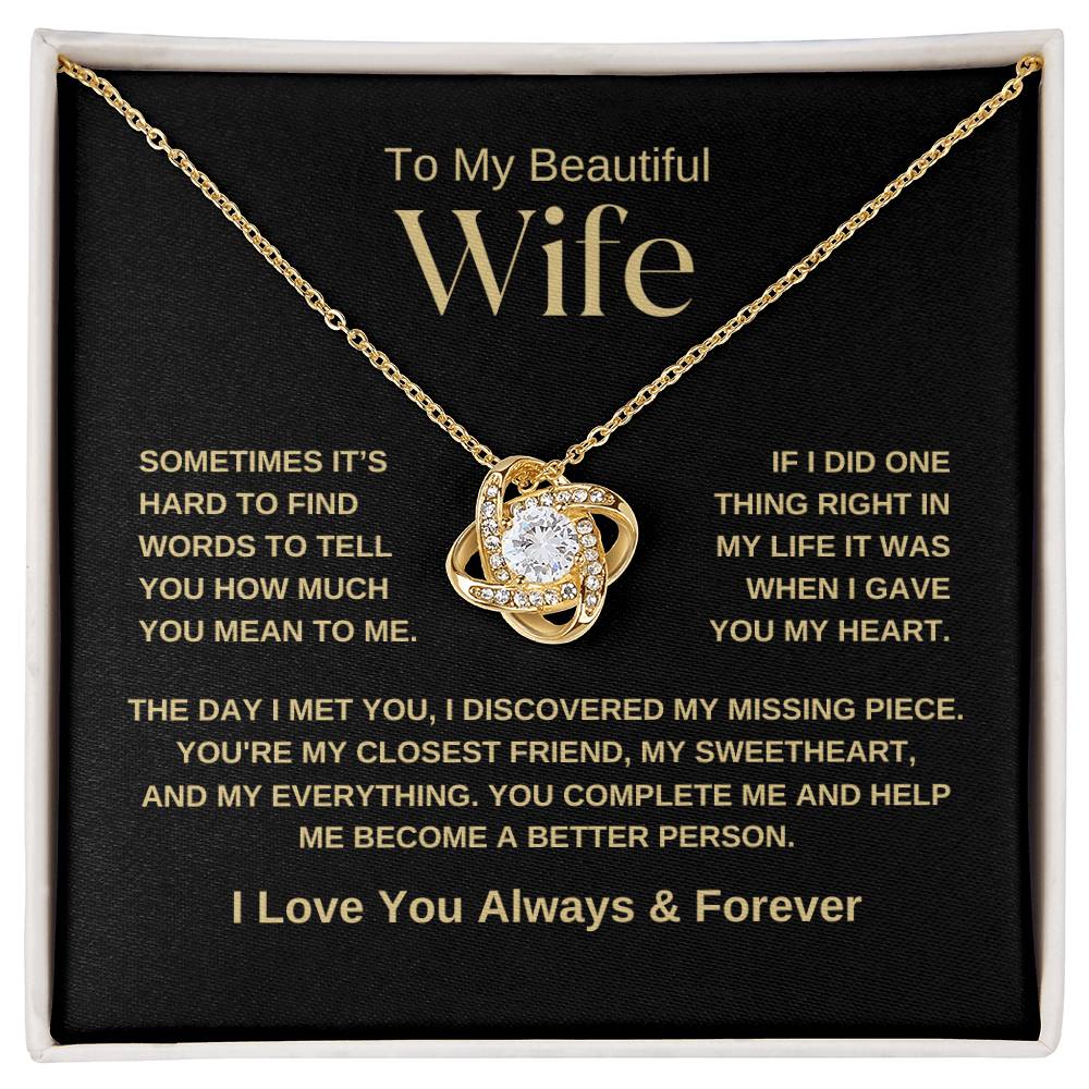 Love Knot Necklace, The Day I Met You