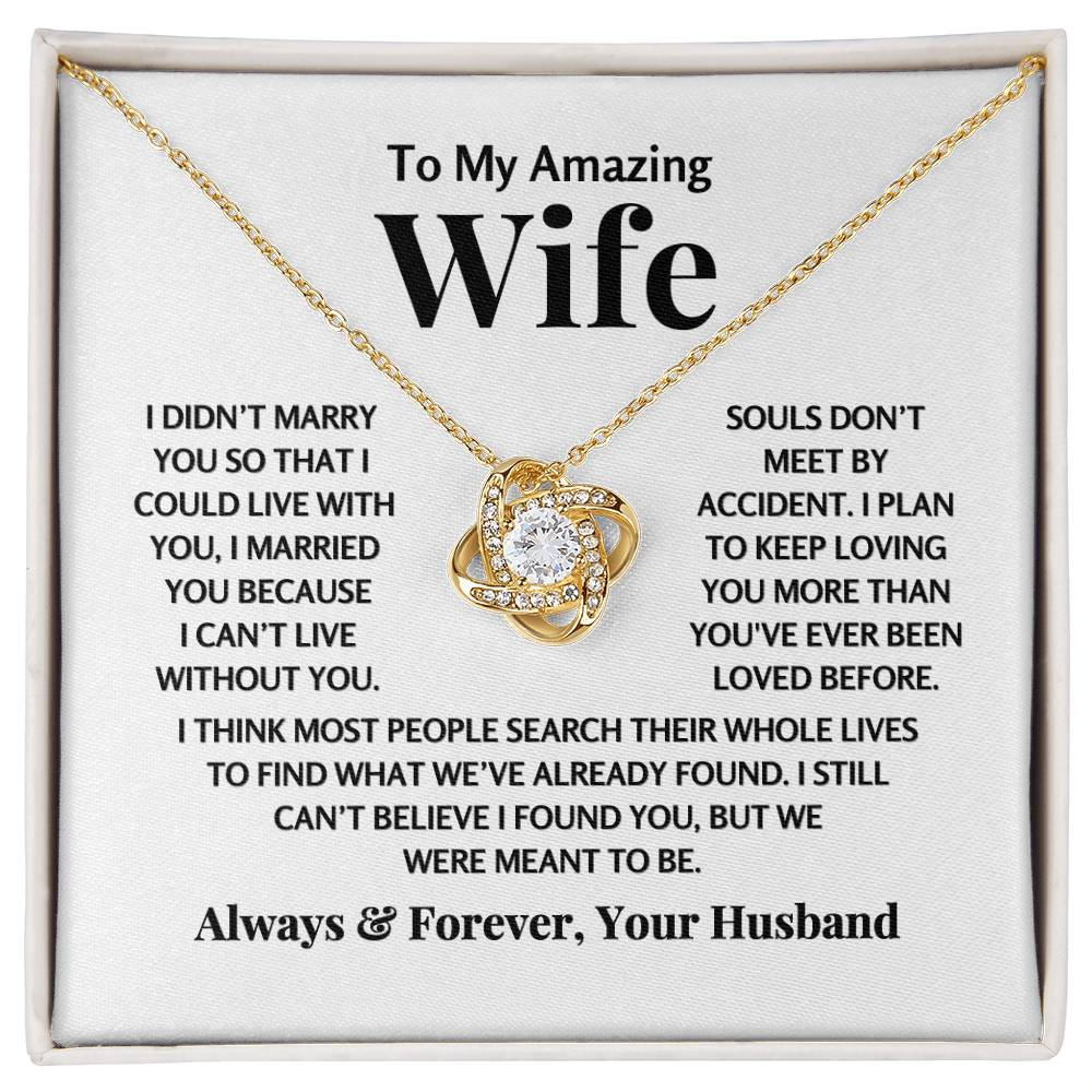 Souls Don't Meet By Accident, Love Knot Necklace