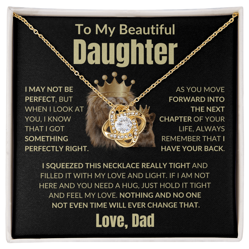 Love Knot Necklace, To My Daughter
