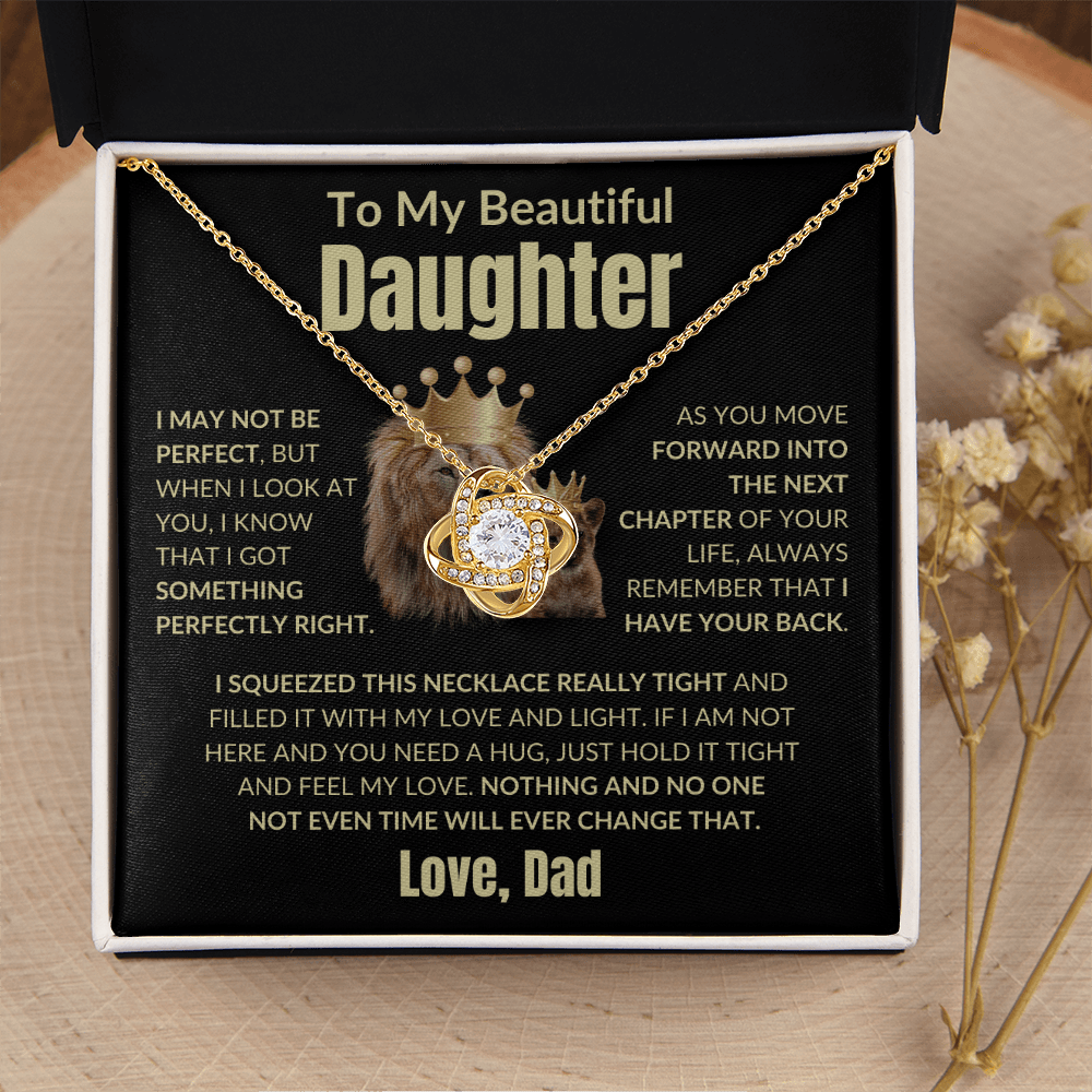 Love Knot Necklace, To My Daughter