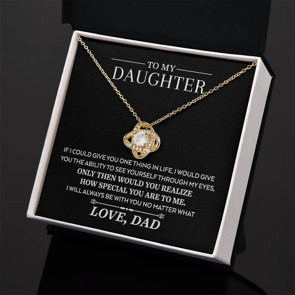 I Will Always Be With You No Matter What, Love Knot Necklace