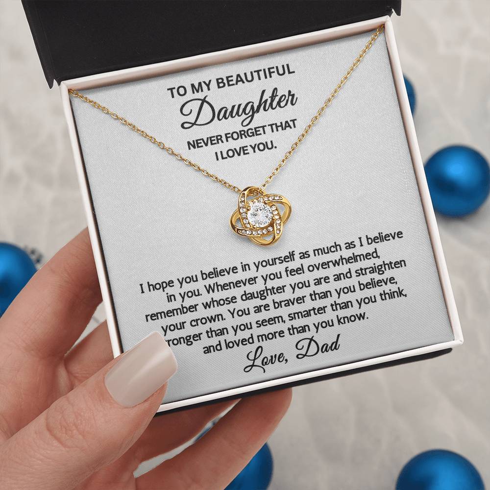 Never Forget That I Love You, Love Knot Necklace