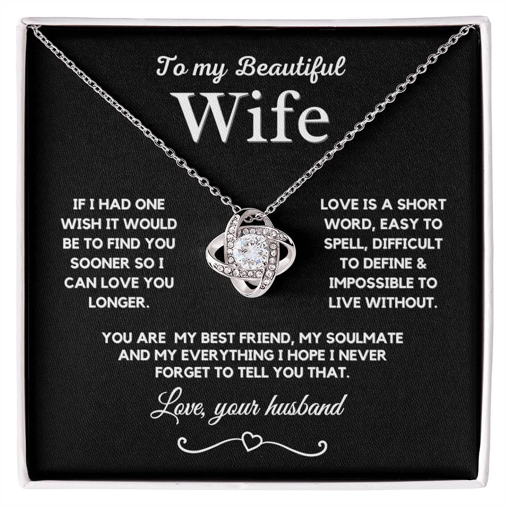 If I Had One Wish It Would Be... Love Knot Necklace