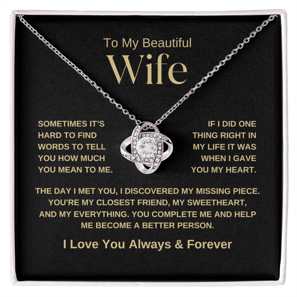 Love Knot Necklace, The Day I Met You