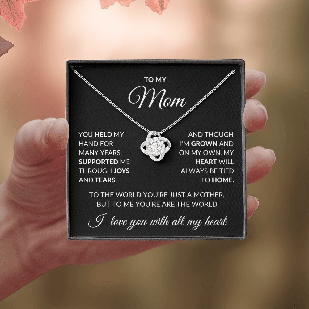 To My Mom, Love Knot Necklace