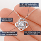 Love Knot Necklace With Personalized Message Card, Graduation For Her