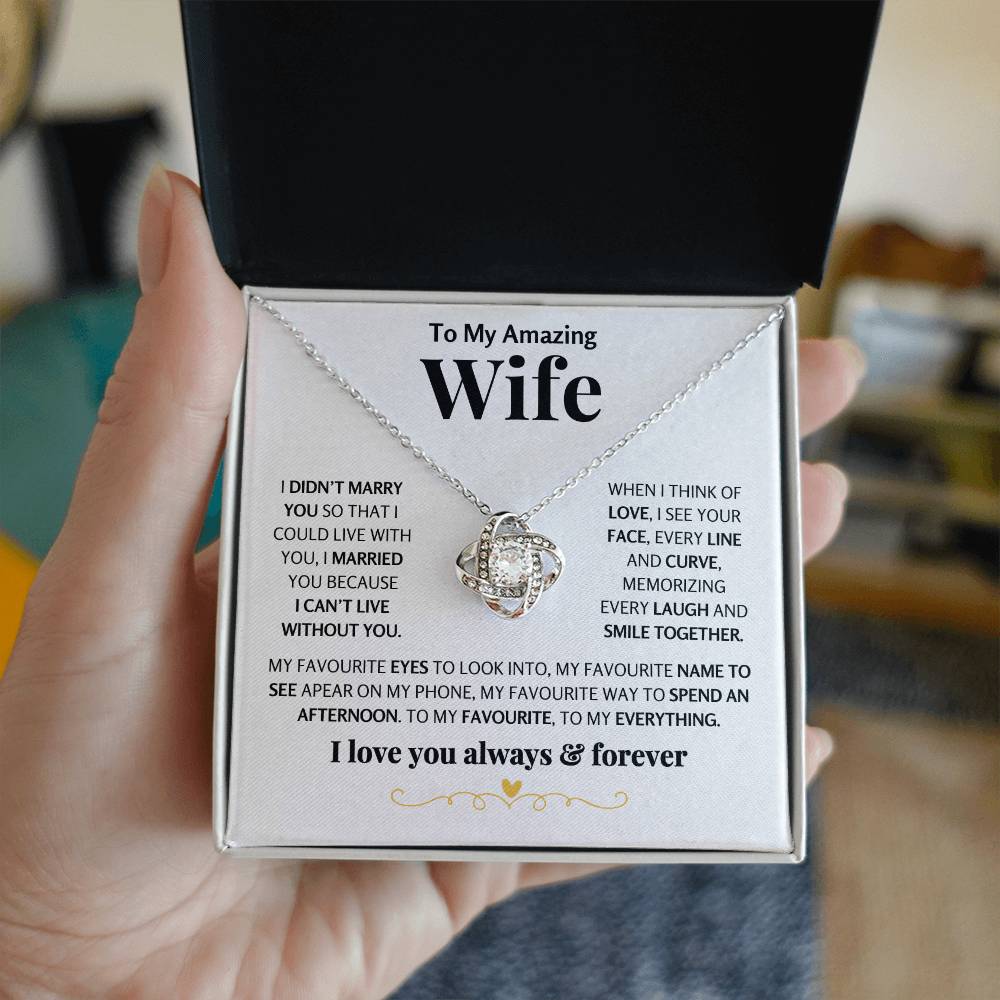 When I Think Of Love, I See Your Face, Love Knot Necklace
