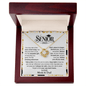 Love Knot Necklace With Personalized Message Card, Graduation For Her