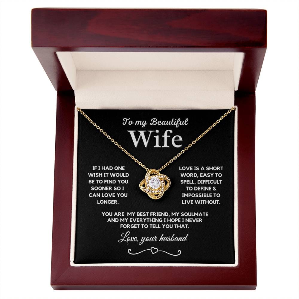 If I Had One Wish It Would Be... Love Knot Necklace
