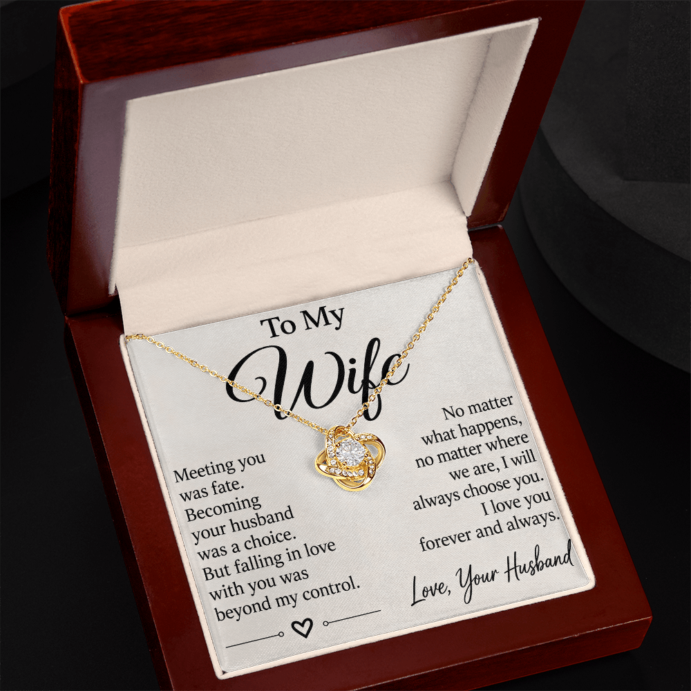 Meeting You Was Fate, Love Knot Necklace
