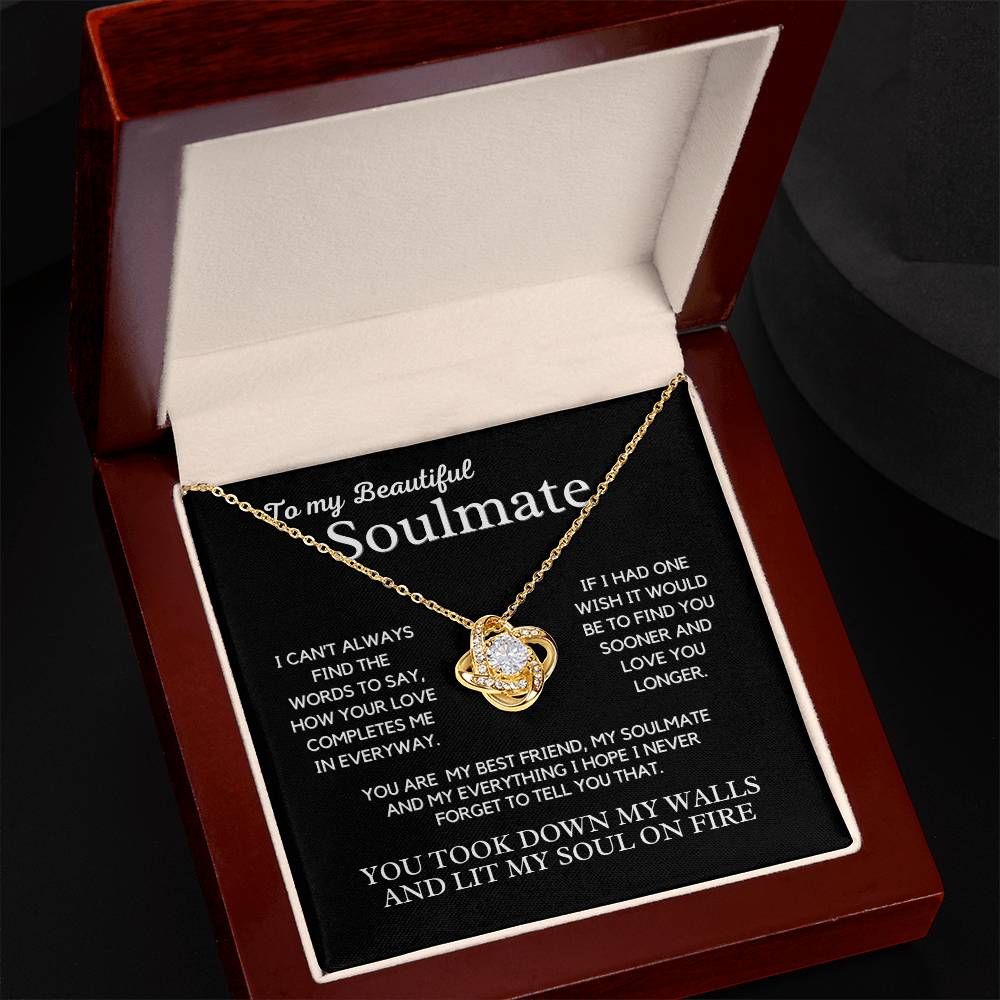 You Are My Best Friend, My Soulmate, Love Knot Necklace