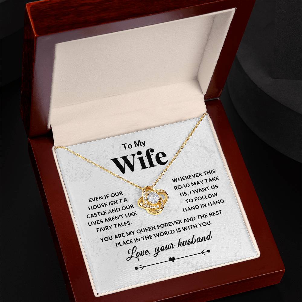 Wherever This Road May Take Us, Love Knot Necklace
