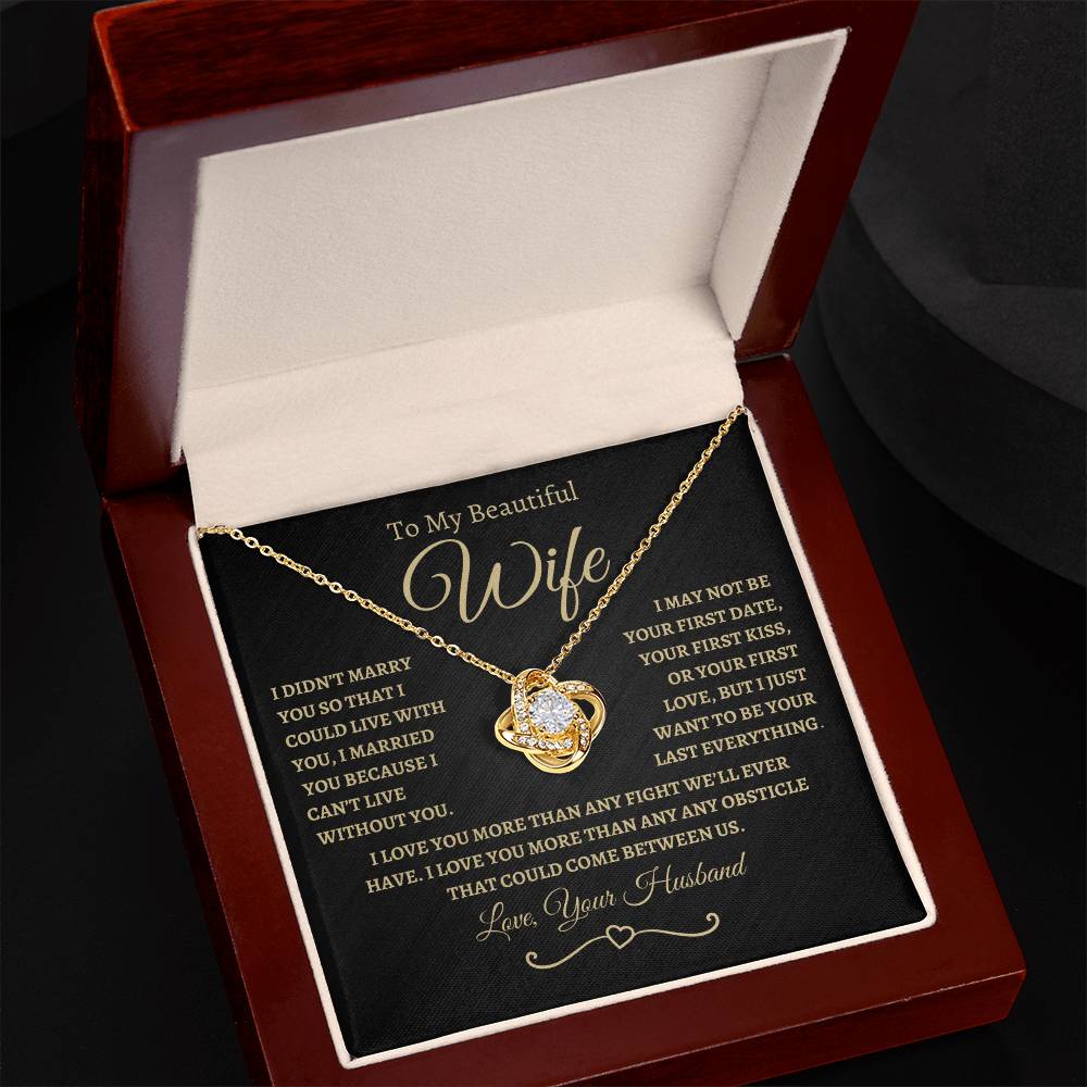 I May Not Be Your First Date, Love Knot Necklace