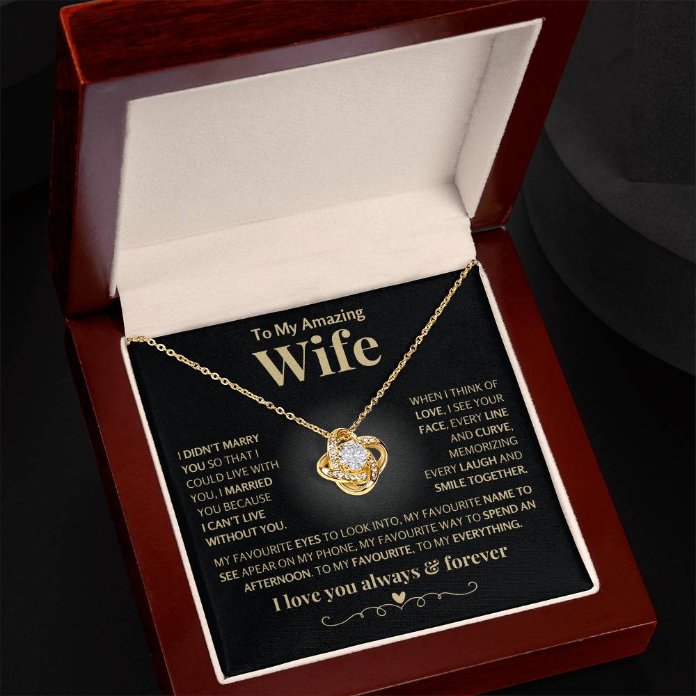 When I Think Of Love I See Your Face, Love Knot Necklace