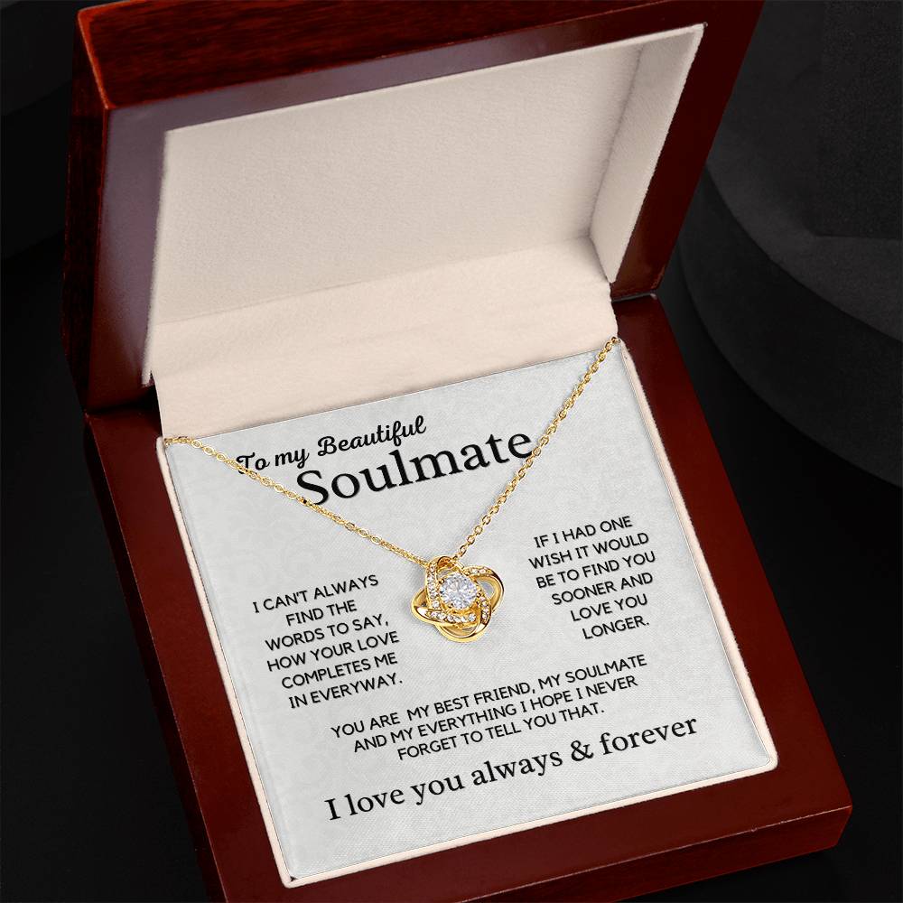 You Are My Best Friend, My Soulmate, Love Knot Neclace