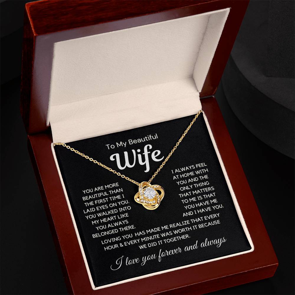 I Always Feel At home With You, Love Knot Necklace
