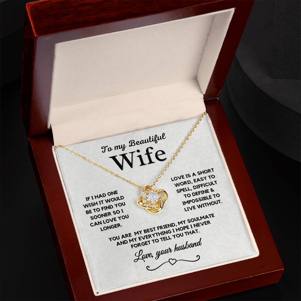 If I Had One Wish, Love Knot Necklace