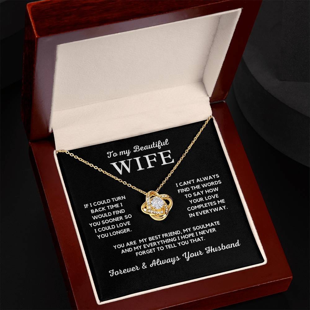You Are My Best Friend, My Soulmate, Love Knot Necklace
