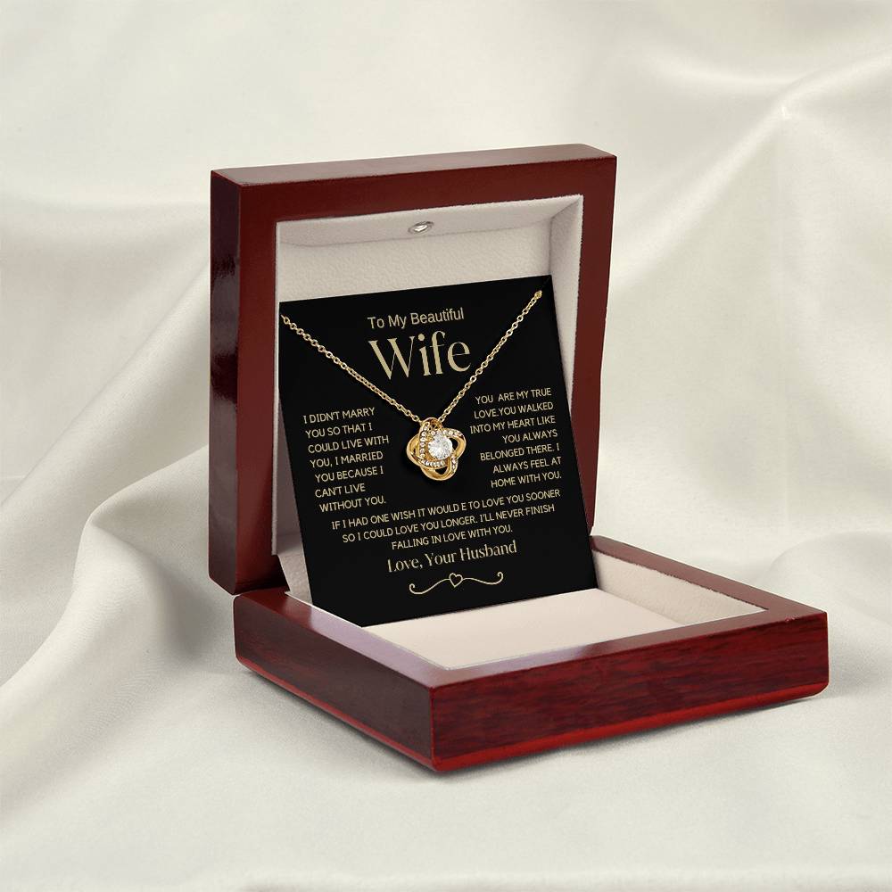 You Are My True Love, Love Knot Necklace