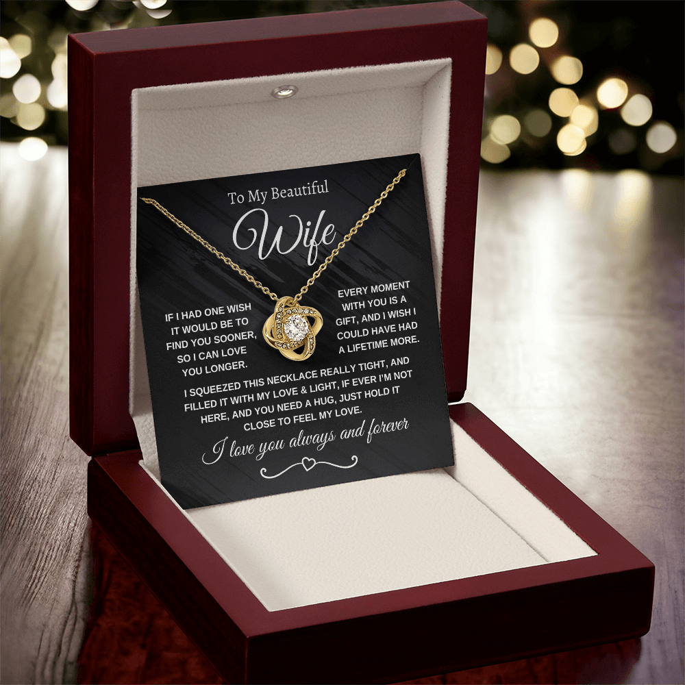 Love Knot Necklace, Every Moment With You Is A Gift