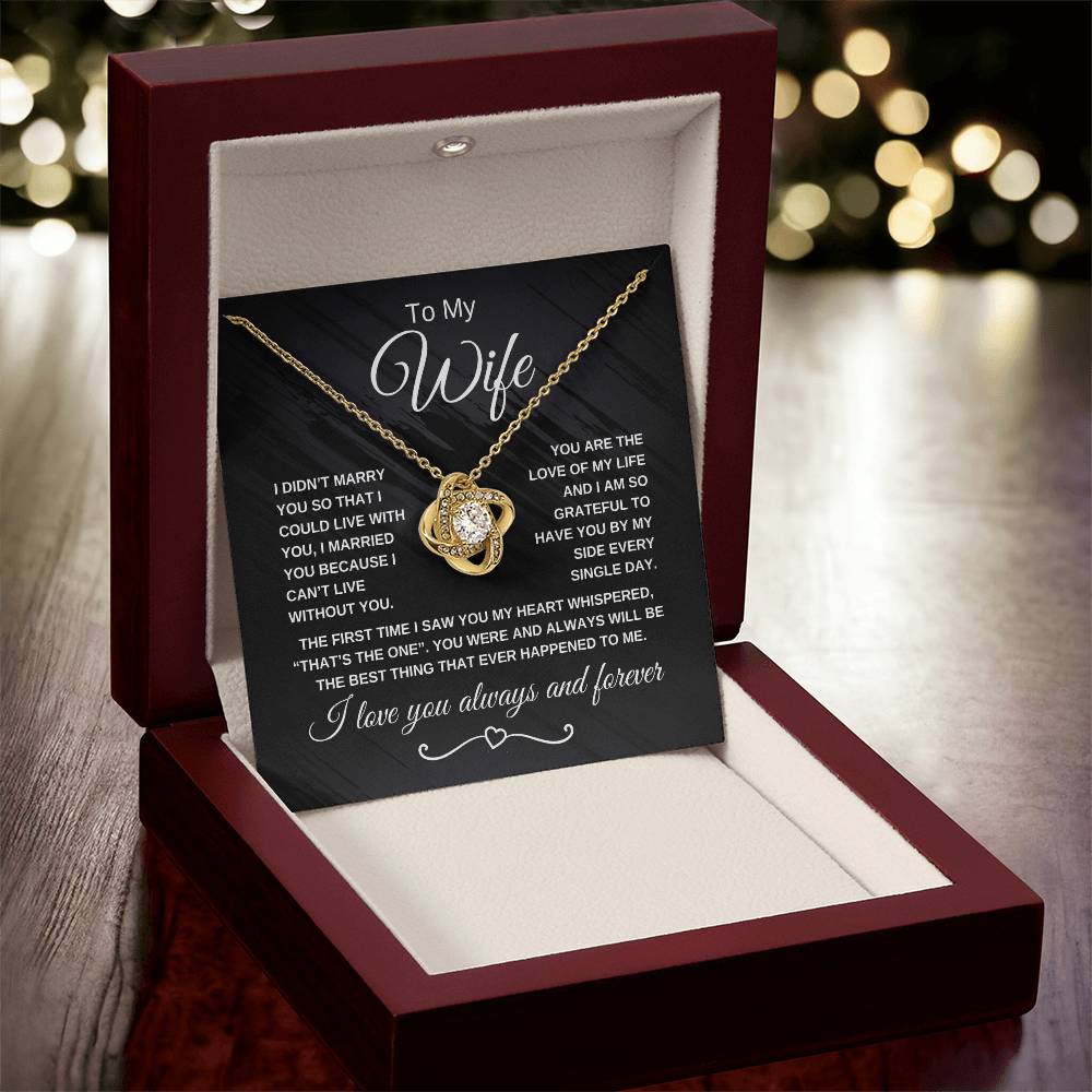 Love Knot Necklace, You Are The Love Of My Life