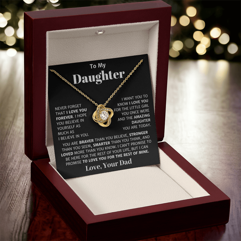To My Daughter, Love Knot Necklace