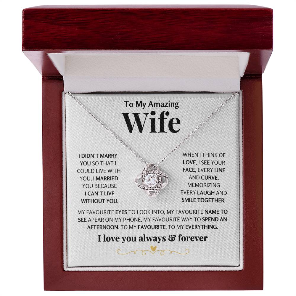 When I Think Of Love, I See Your Face, Love Knot Necklace