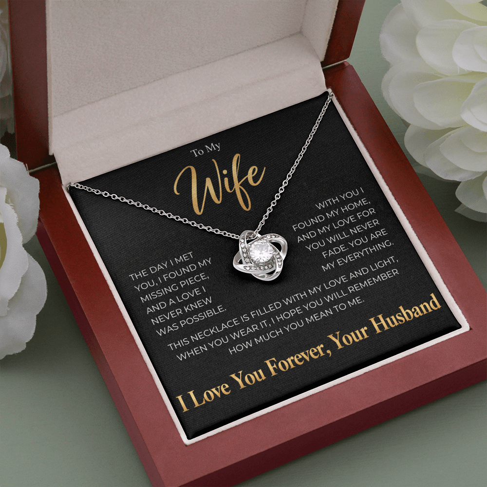 To My Wife, Love Knot Necklace