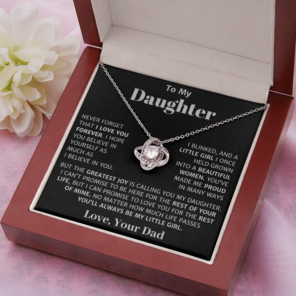To My Daughter, Love Knot Necklace