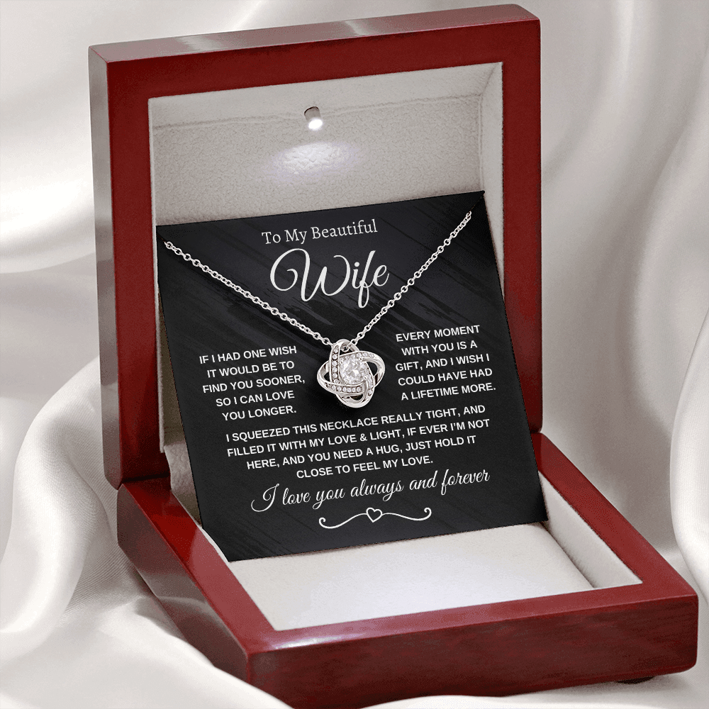 Love Knot Necklace, Every Moment With You Is A Gift