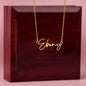 In The Blink Of An Eye, Custom Signature Name Necklace