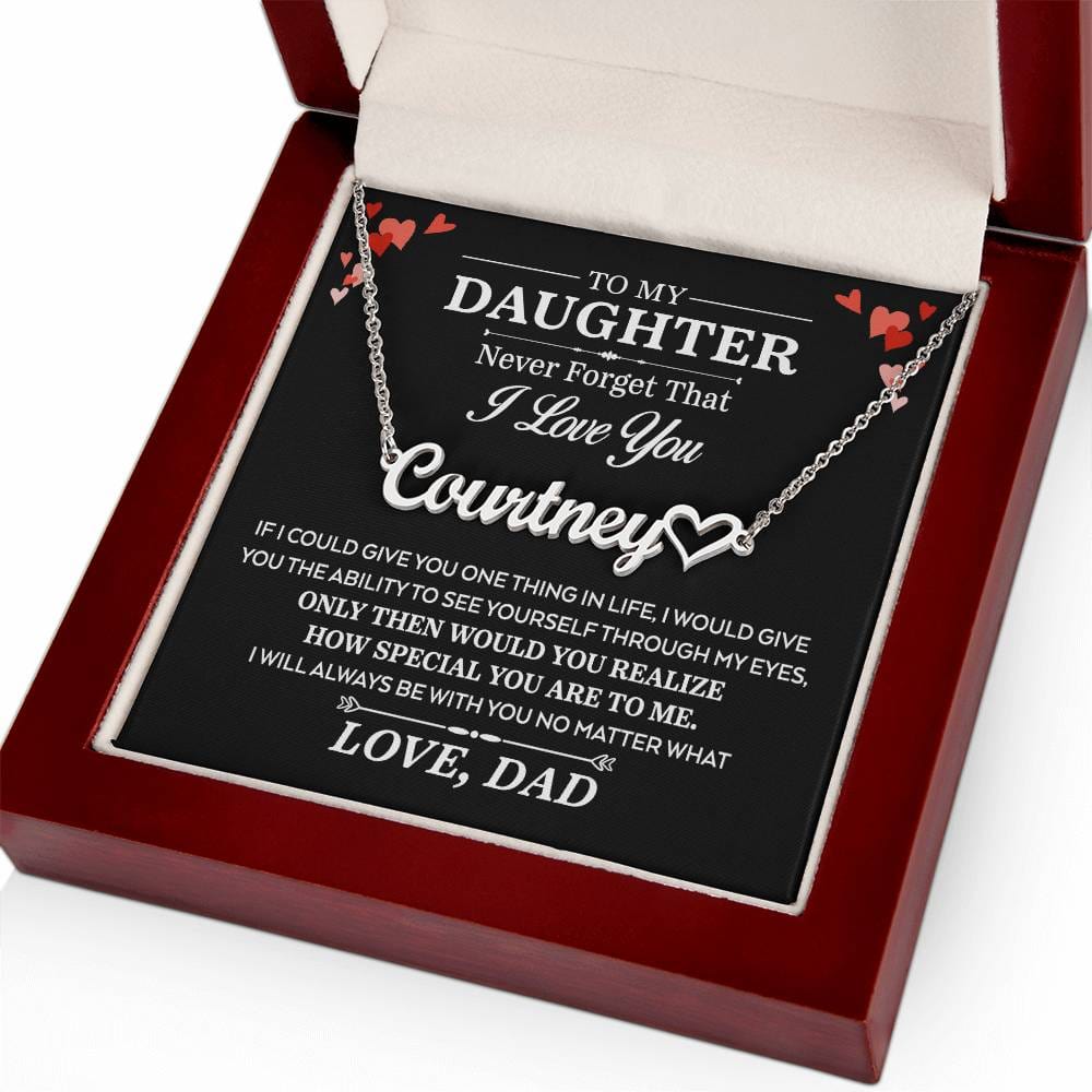 If I Could Give You One Thing, Heart Name Necklace
