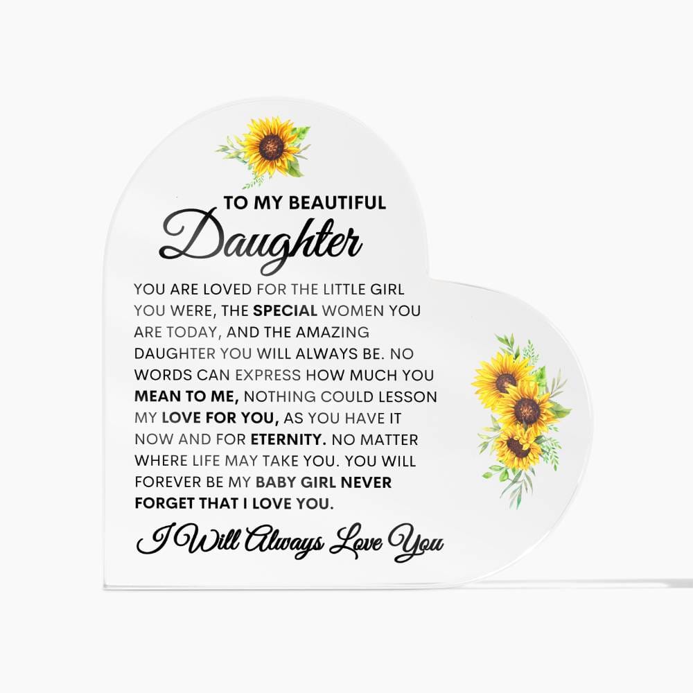 The Amazing Daughter You Will Always Be, Heart Shape Acrylic Plaque