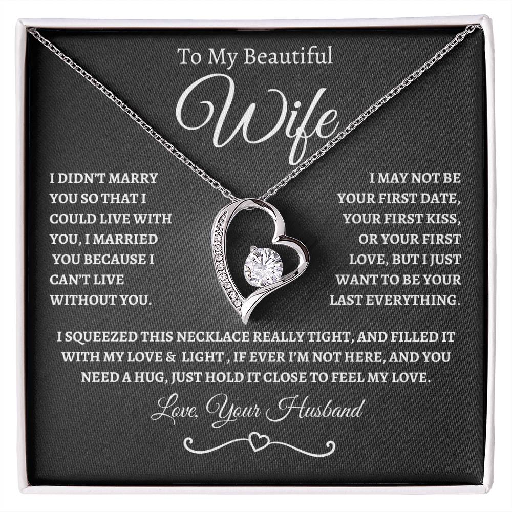 To My Beautiful Wife, Forever Love Necklace