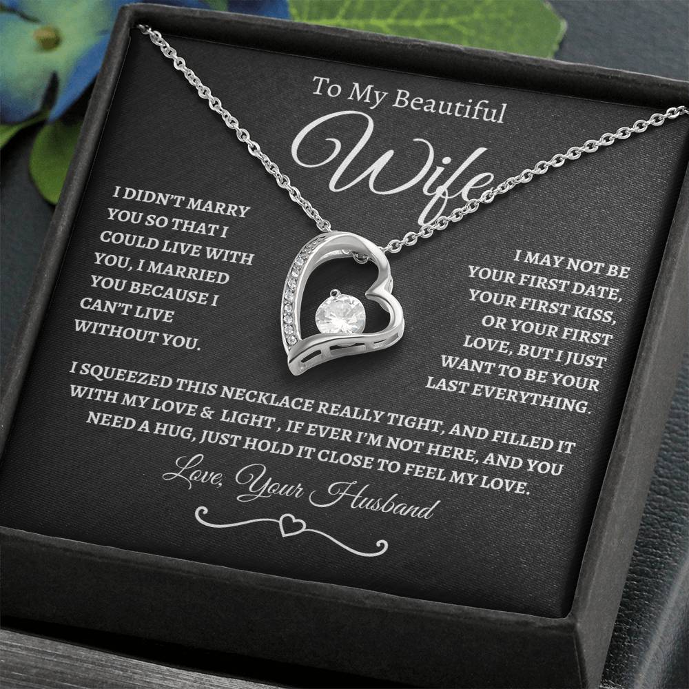 To My Beautiful Wife, Forever Love Necklace